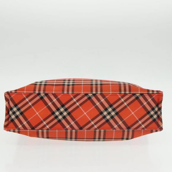 BURBERRY Nova Check Hand Bag Nylon Red Auth ti2419 - Picture 9 of 16